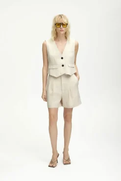 Kvinna Gestuz Shorts^Malougz Linne Shorts