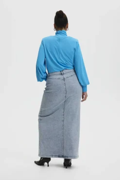 Kvinna Gestuz Kjolar^Siwgz Denim Kjol